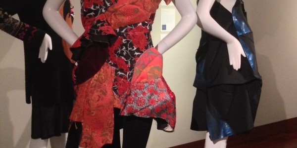 Japanese Fashion at the Crow Back left: Yoshi Yamamoto, Sweater and underdress, wool, 2012 Back right: Issey Miyake, 132_5 Dress (polyester) 2010-2011