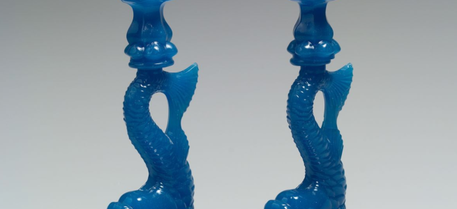 Boston and Sandwich Glass Candlestick