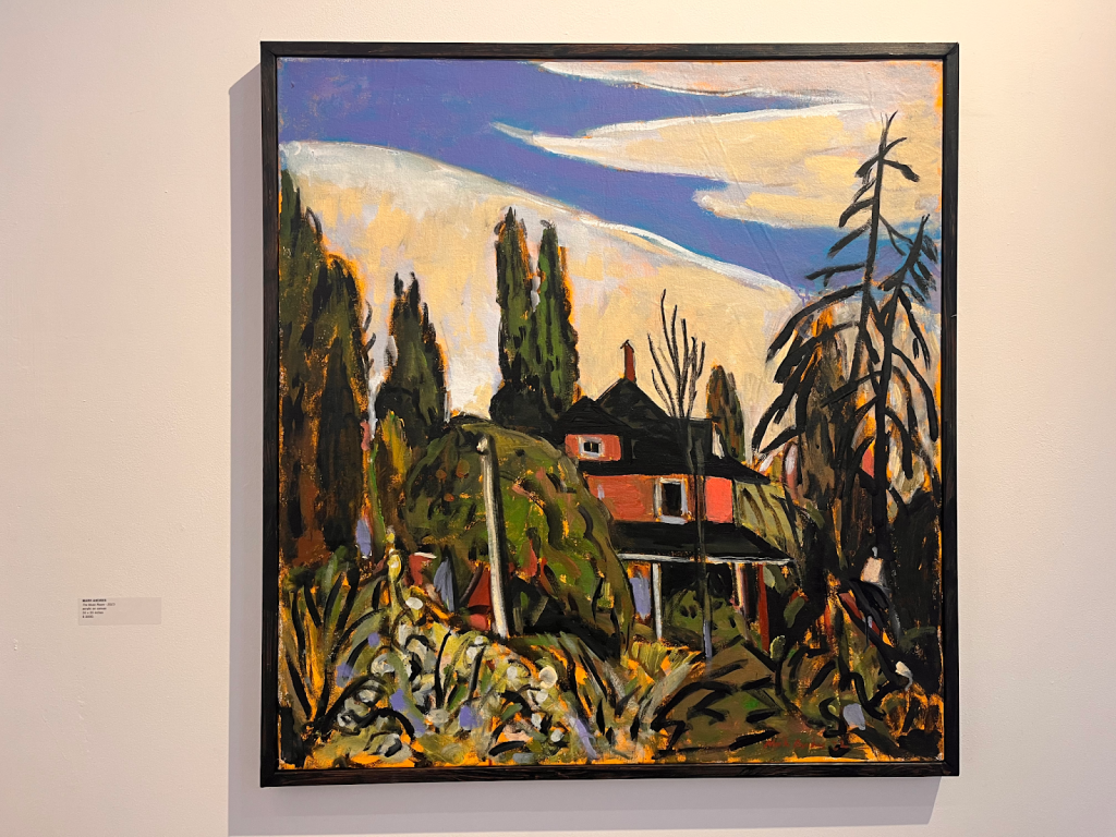 House and trees painting